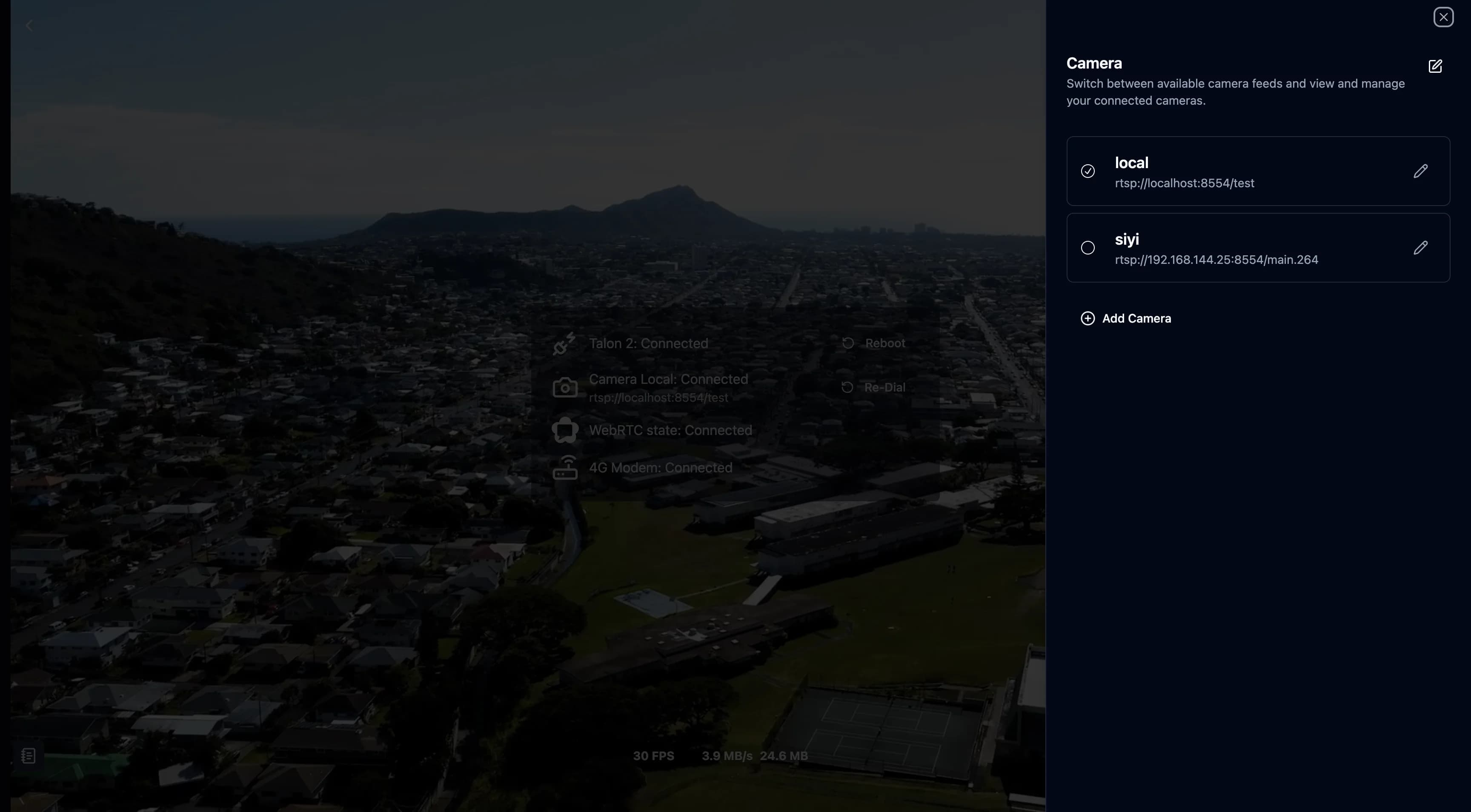 Live streaming interface